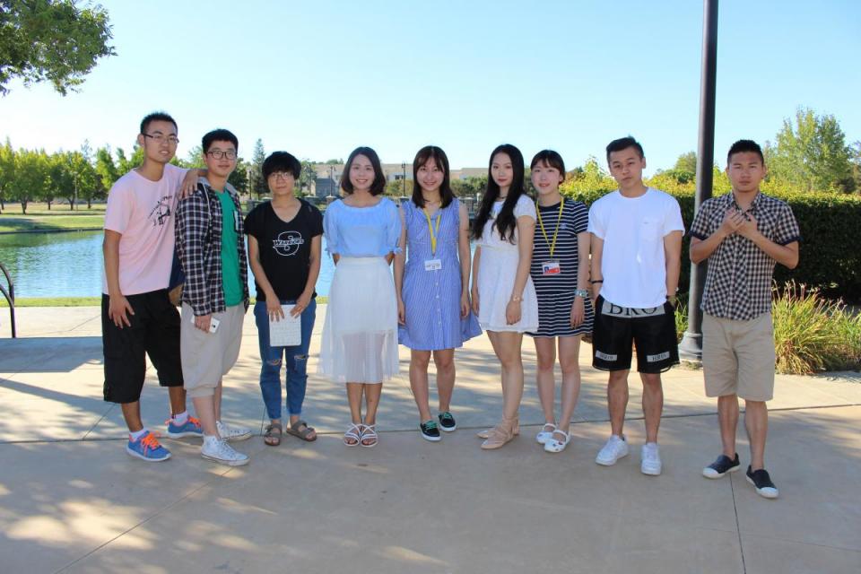 Hubei University Students group photo